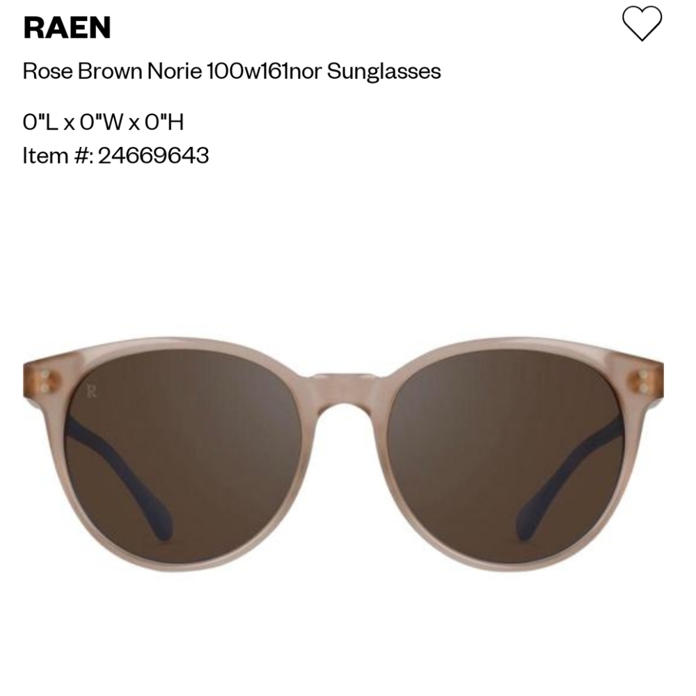 NWT RAEN limited edition sunglasses